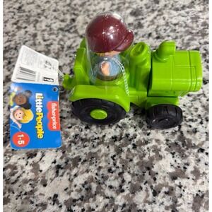 Fisher Price Little People Helpful Harvester Green Tractor wi Price Little NEW